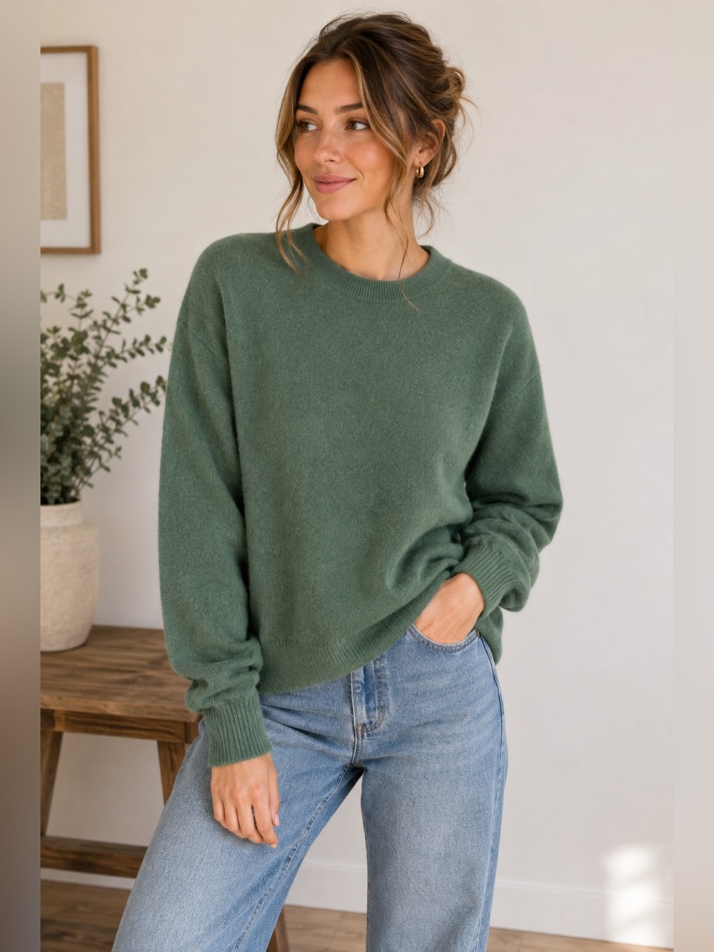 Quince Mongolian Cashmere Crewneck Sweater | Size M